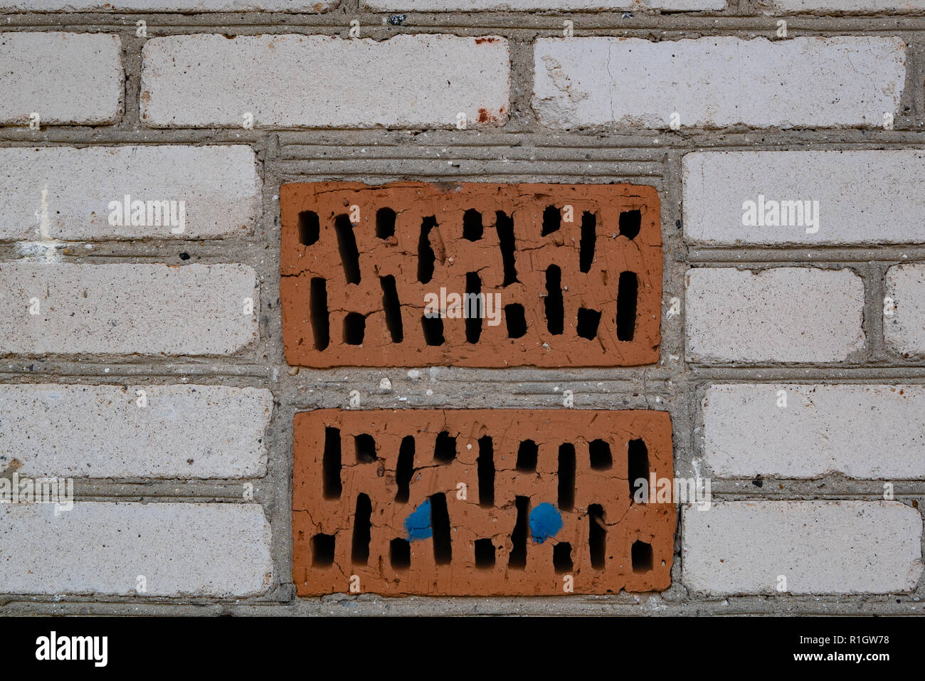 Brick wall with ventilation holes hi-res stock photography and images ...