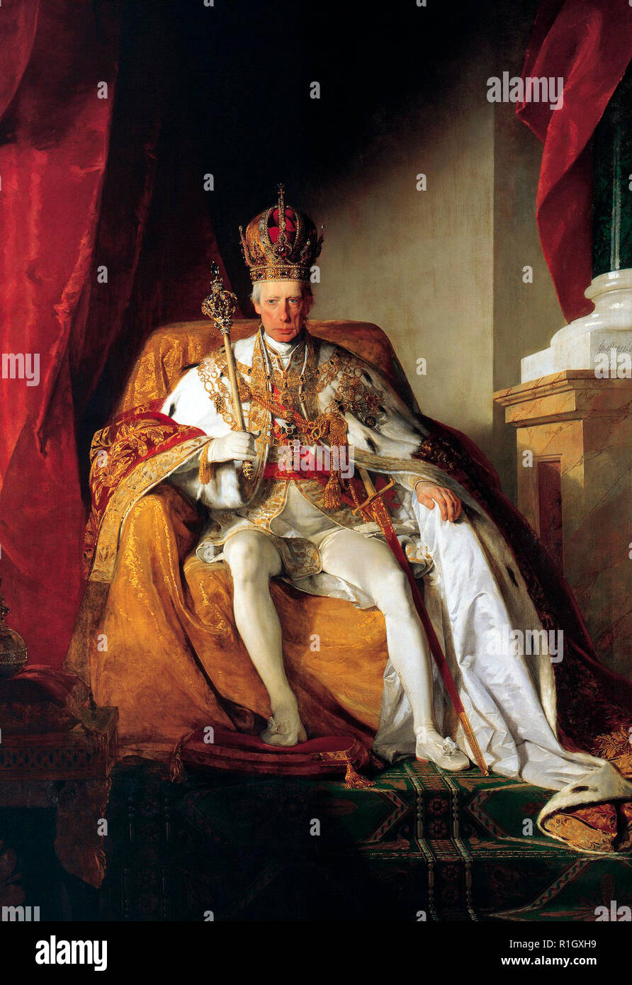 Francis II, Holy Roman Emperor by Friedrich von Amerling, circa 1832 Stock Photo