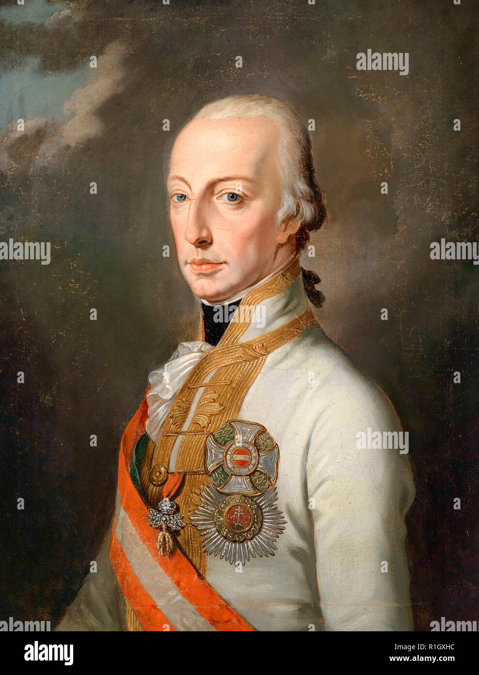 Emperor Franz I of Austria in Field Marshal Uniform, decorated with the Austrian House Order, circa 1820 Stock Photo