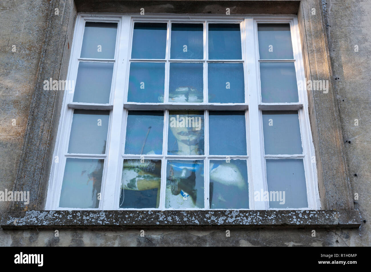 scary faces in the window