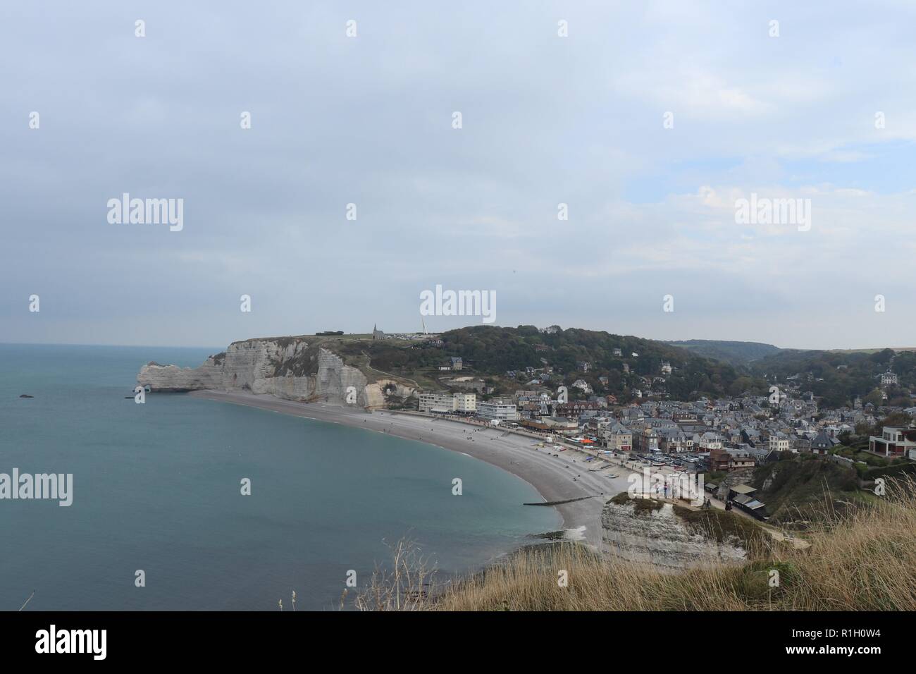 Etretat Cliffs by the ocean in Normandy France Stock Photo - Alamy