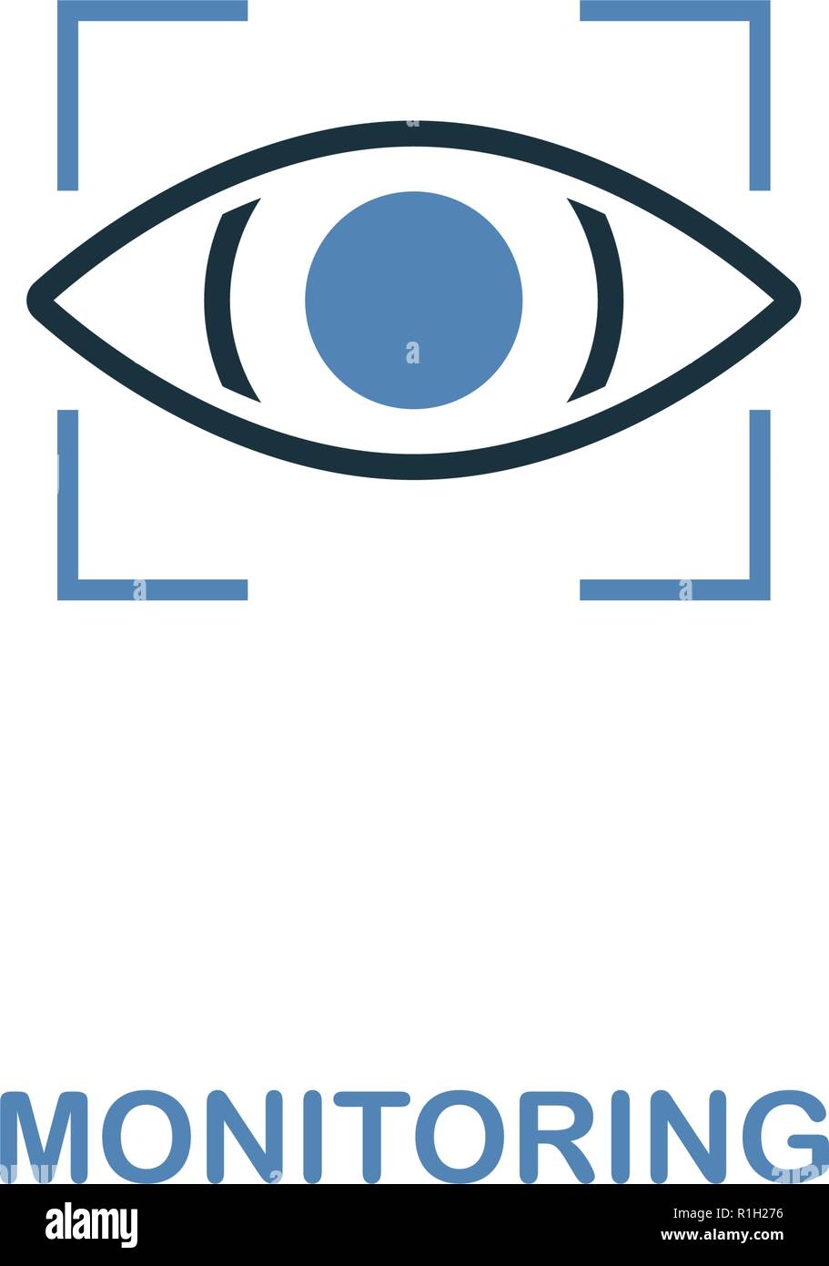 Monitoring icon in two colors. Premium design from internet security ...