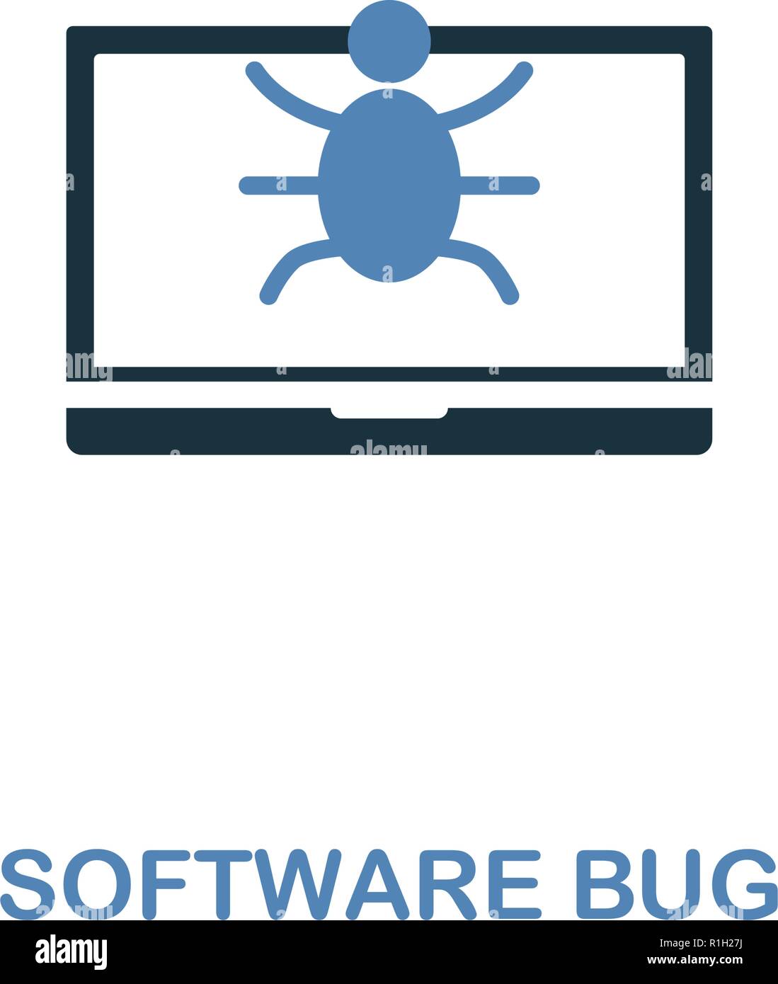 Software Bug icon in two colors. Premium design from internet security ...