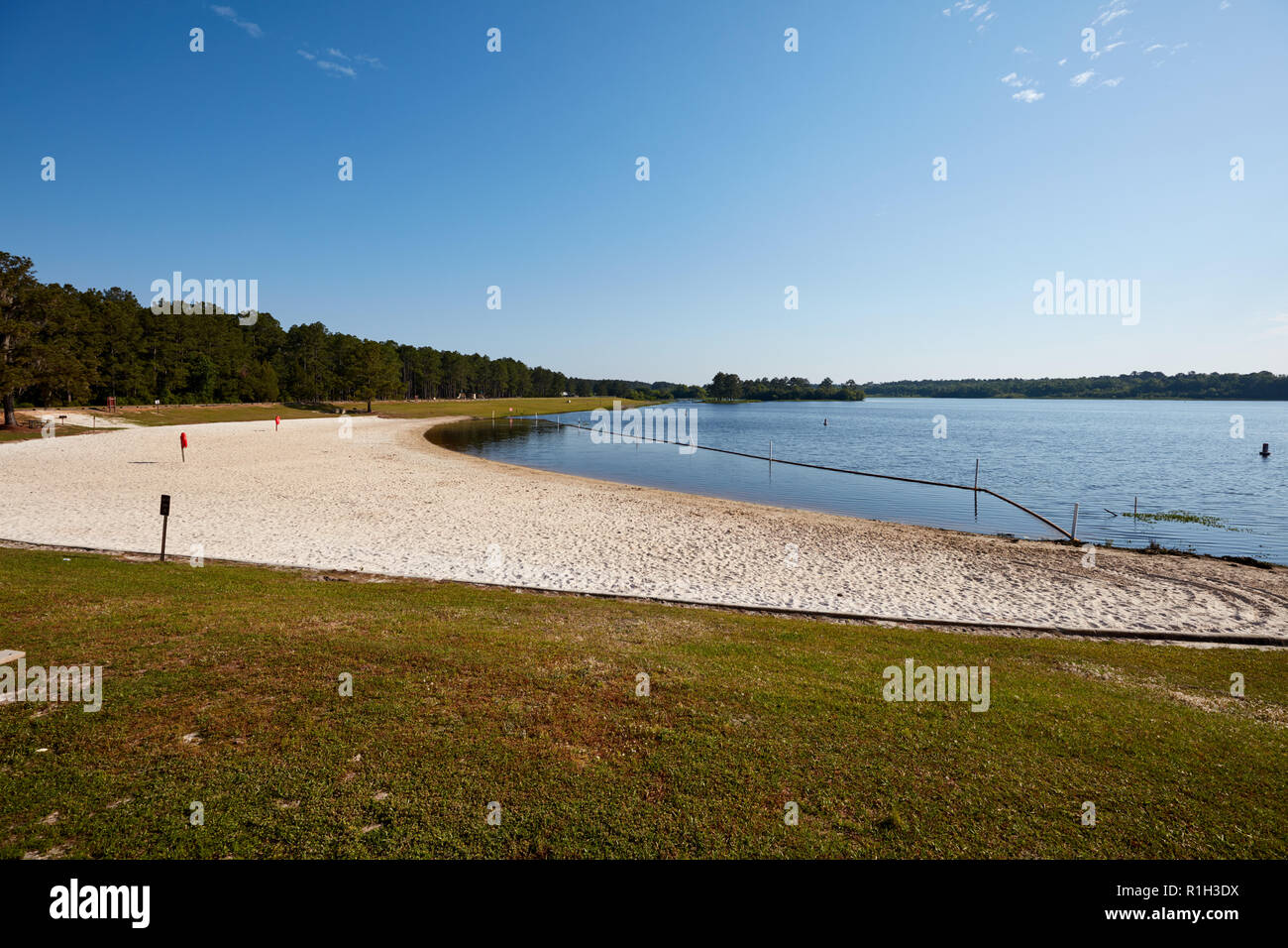 Beach and swim area at Reed Bingham State Park, Adel, Stock