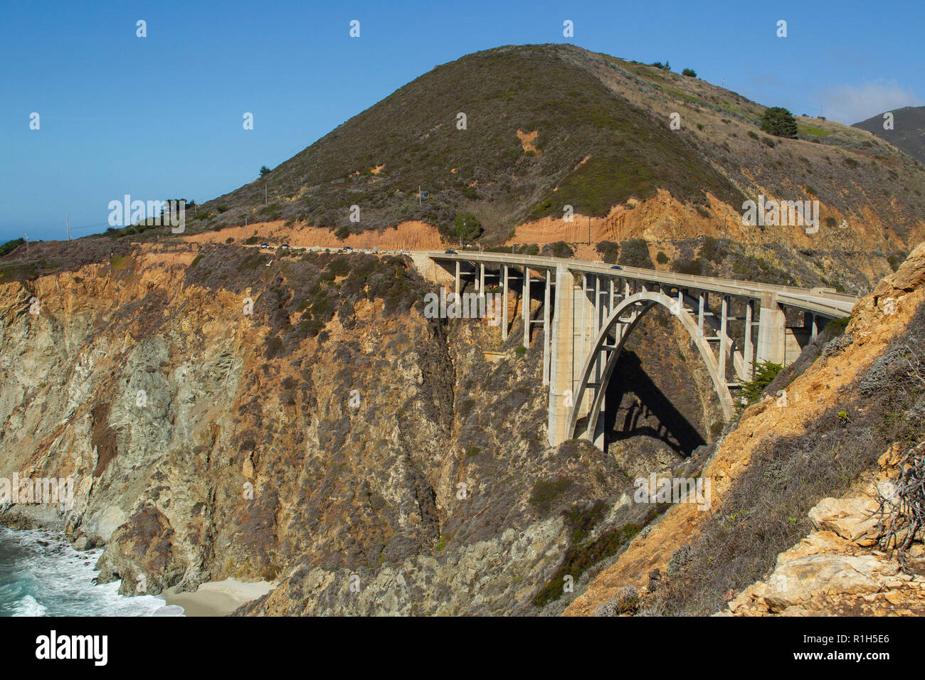 Bixby Bridge, Big Sur coastline, central California Stock Photo - Alamy