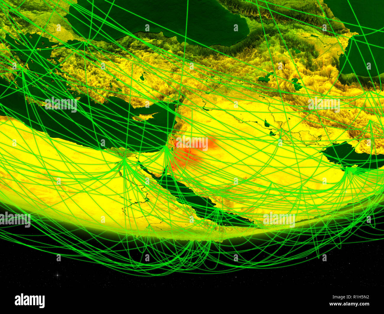Jordan network map hi-res stock photography and images - Alamy