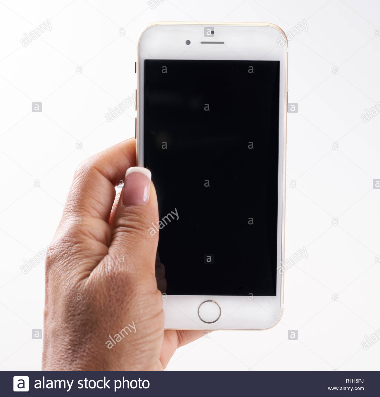 Iphone 6 White Background High Resolution Stock Photography and Images