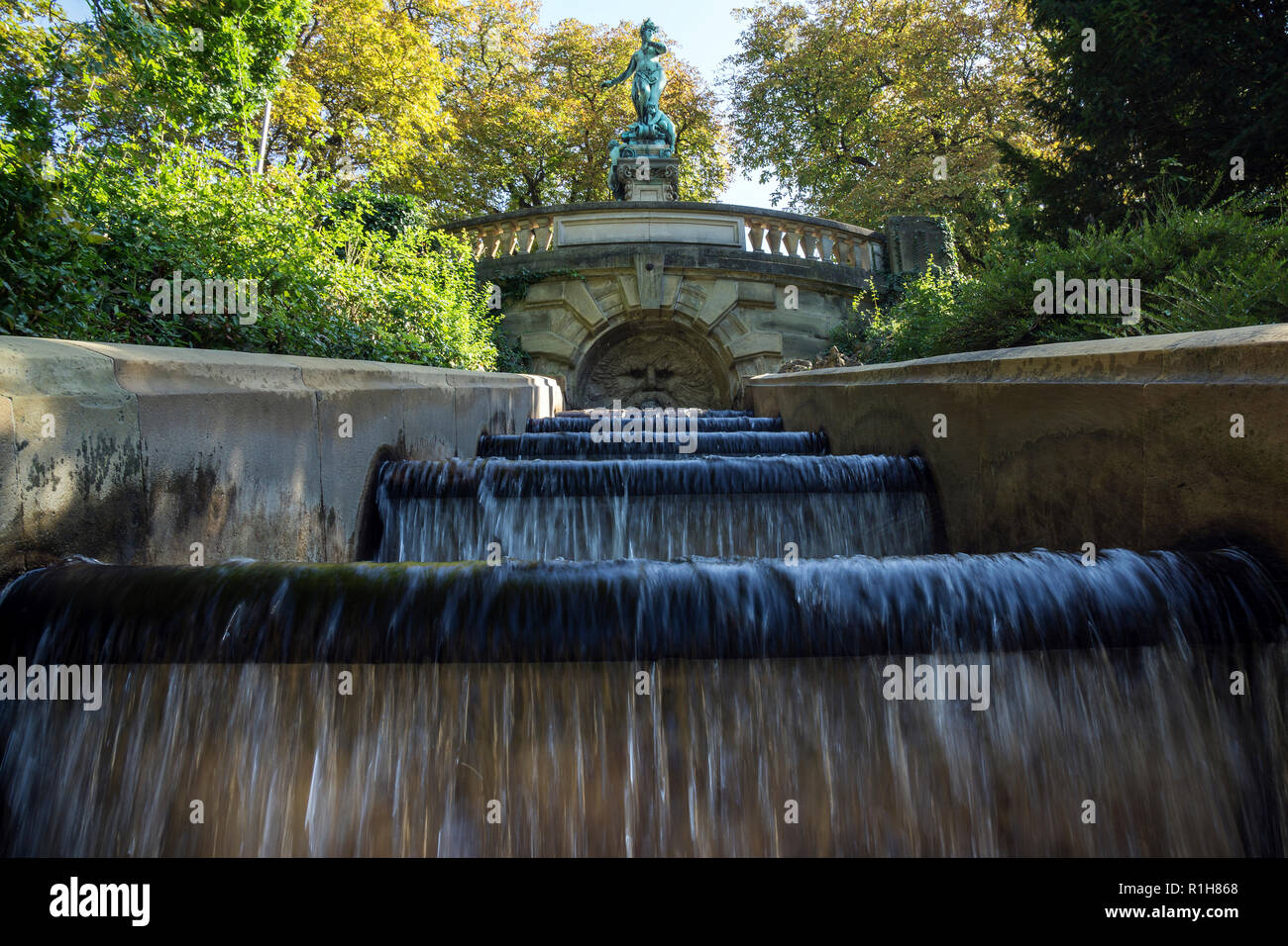 Galatea Fountain at Eugensplatz, Stuttgart, Baden-Württemberg, Germany Stock Photo