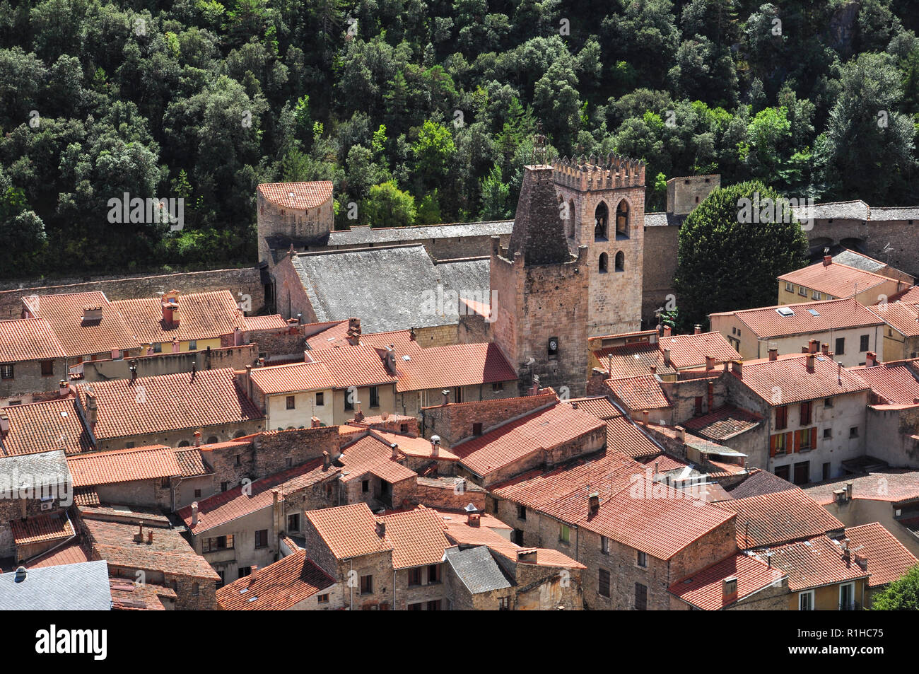 Overview Of The Village Of Villefranche-de-Conflent (from Fort Liberia ...