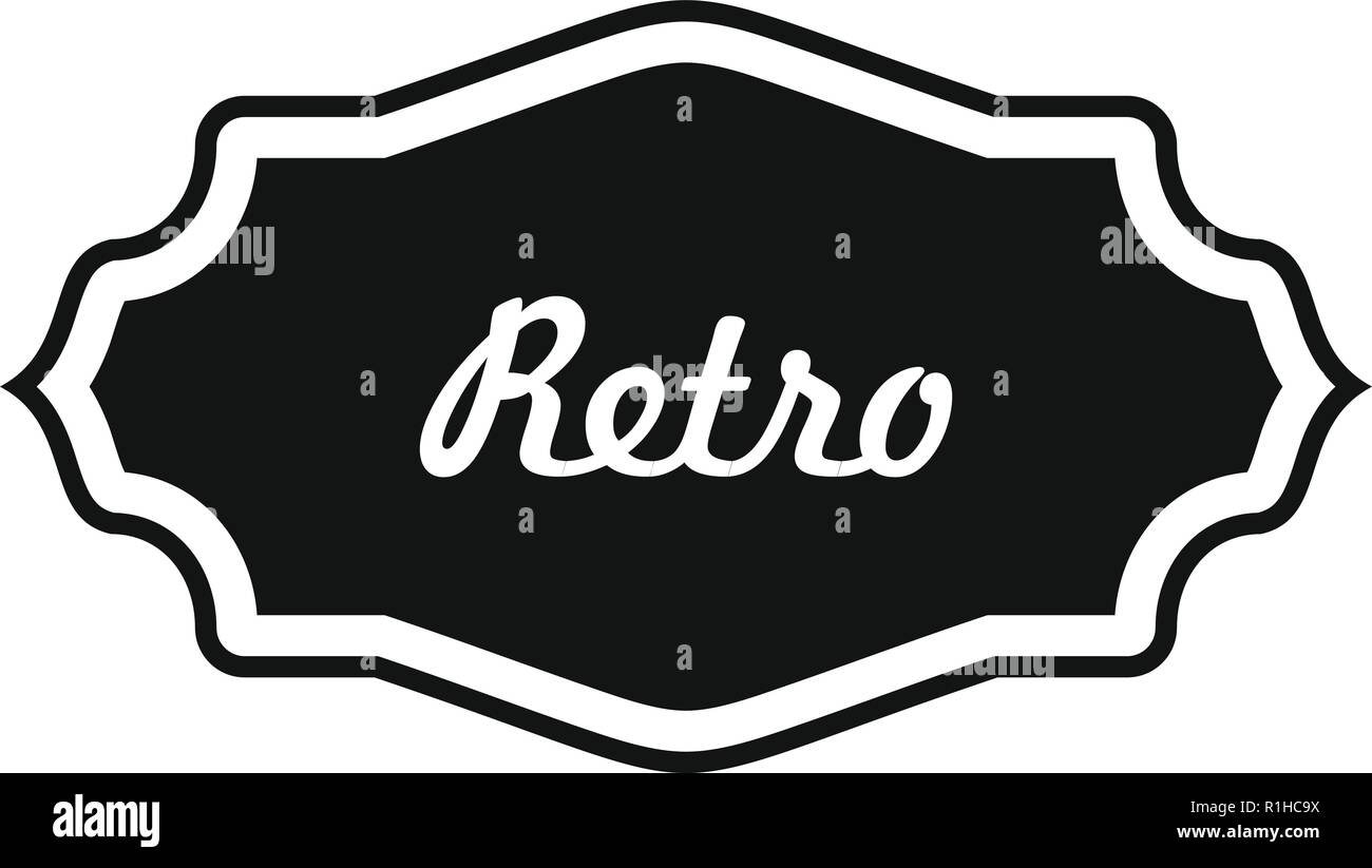 Ancient label icon. Simple illustration of ancient label vector icon ...
