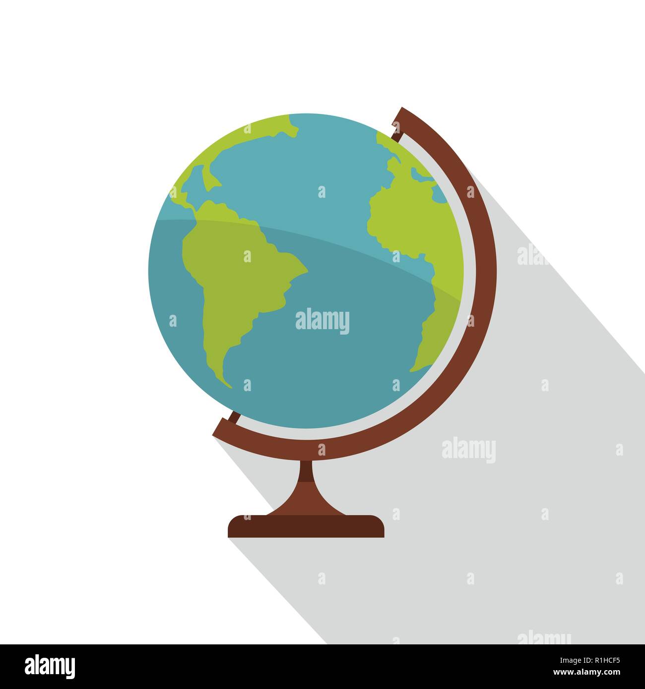 Geographic planet icon. Flat illustration of geographic planet vector ...