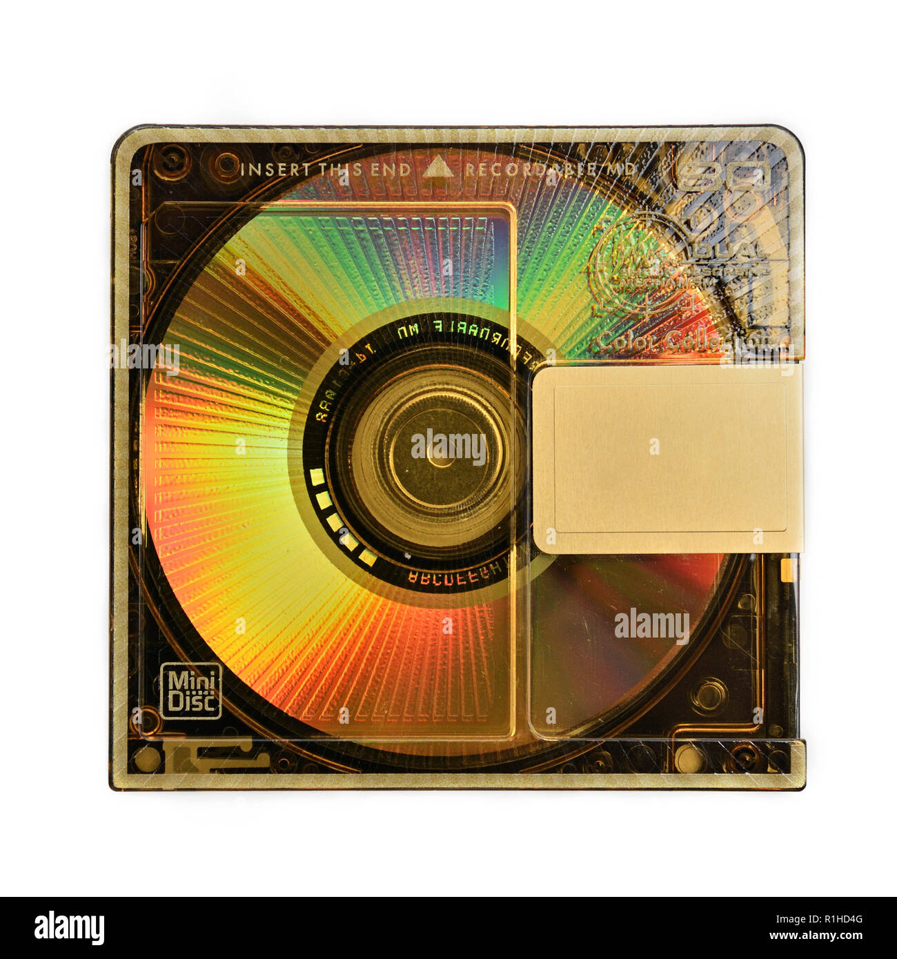 Compact rewritable Mini Disc- MD for digital recording released in the 90s  on an isolated white background Stock Photo - Alamy