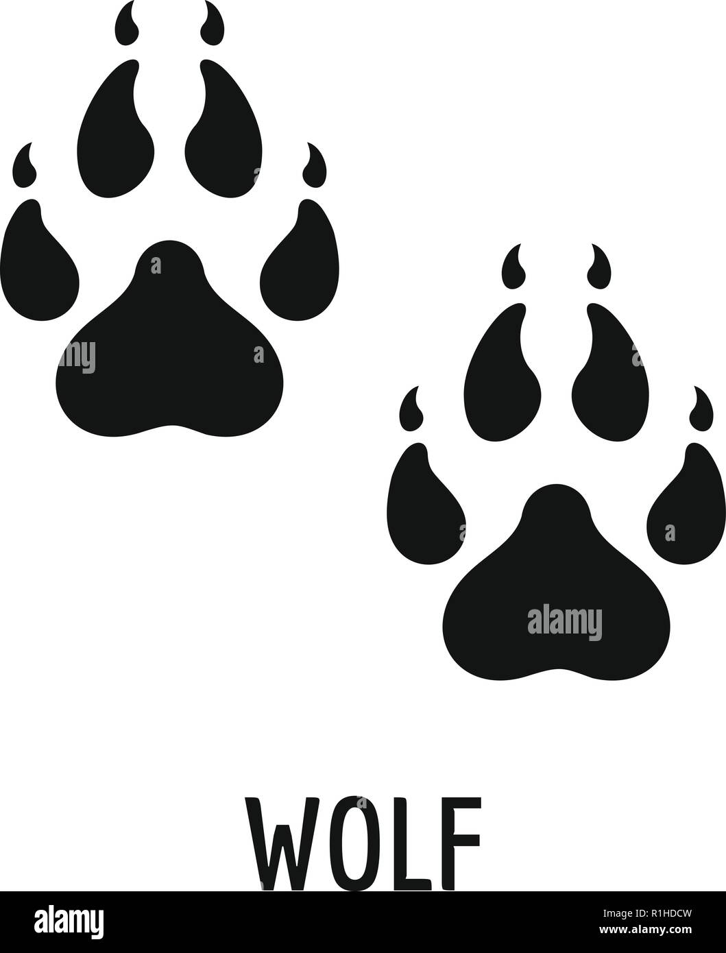 Wolf step icon. Simple illustration of wolf step vector icon for web ...