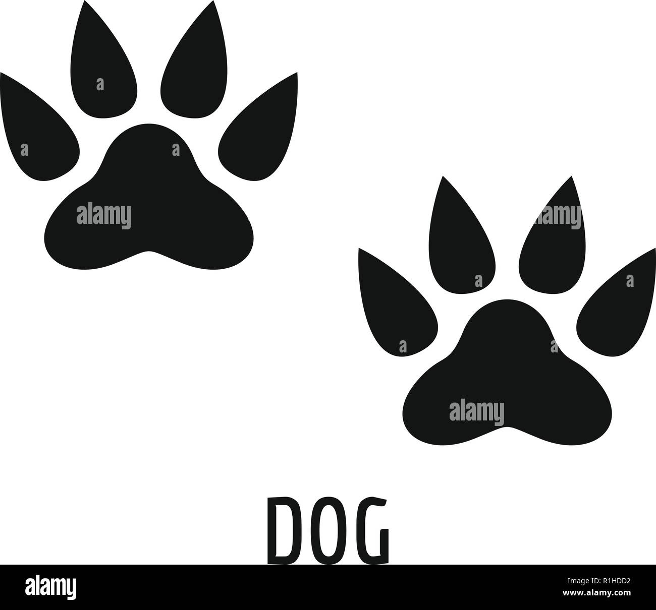 Dog step icon. Simple illustration of dog step vector icon for web