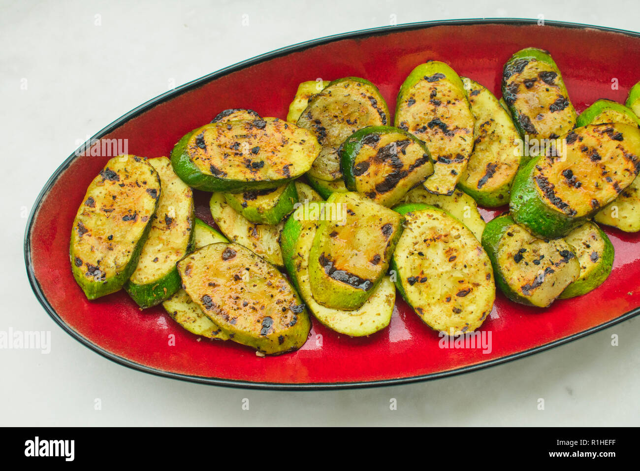 Grilled Zucchini Stock Photo