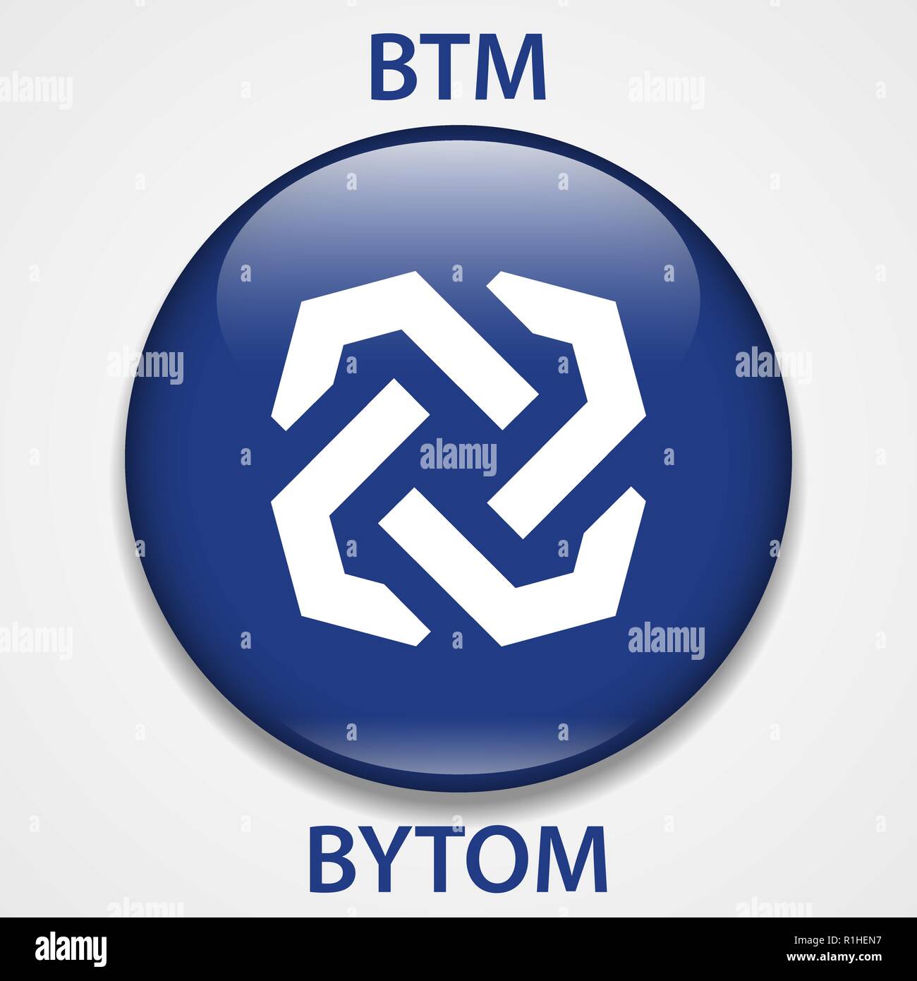 Bytom Coin cryptocurrency blockchain icon. Virtual electronic, internet  money or cryptocoin symbol, logo Stock Vector Image & Art - Alamy