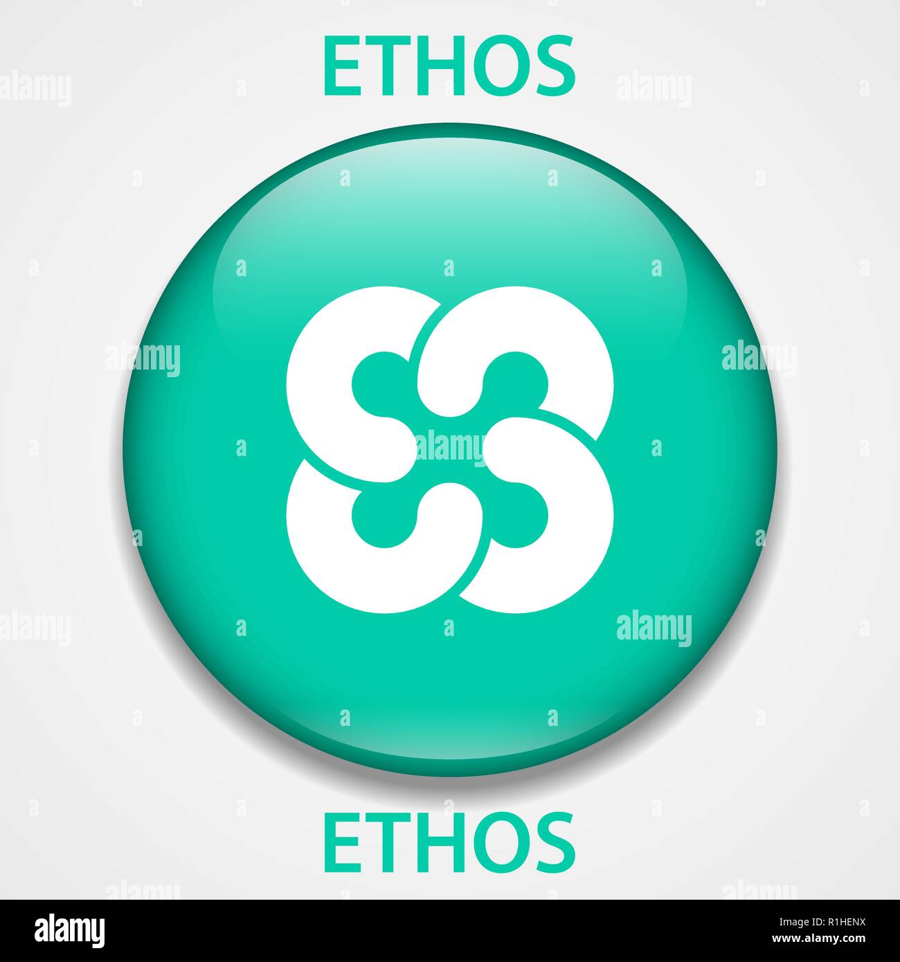 Ethos Coin cryptocurrency blockchain icon. Virtual electronic, internet  money or cryptocoin symbol, logo Stock Vector Image & Art - Alamy