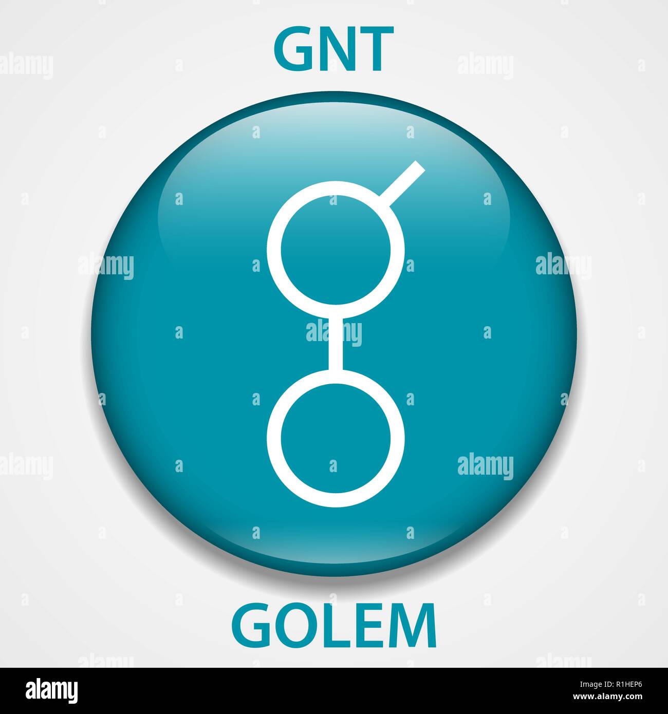 Golem Coin cryptocurrency blockchain icon. Virtual electronic, internet  money or cryptocoin symbol, logo Stock Vector Image & Art - Alamy