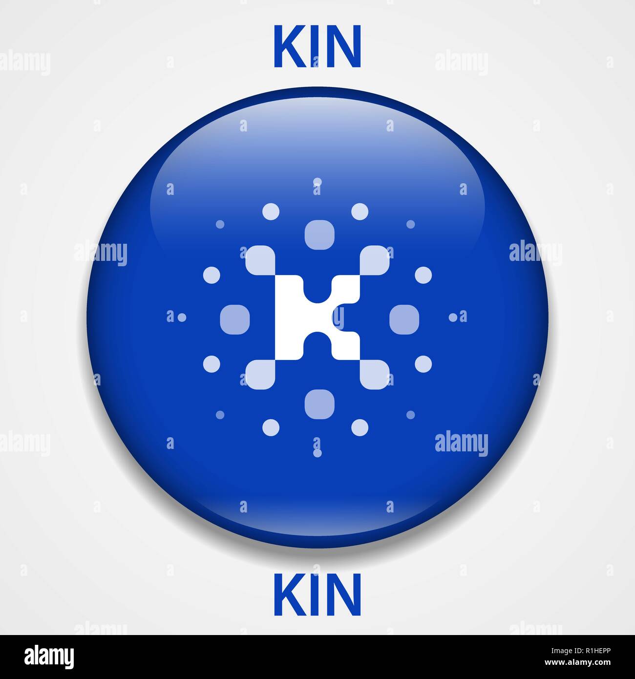Kin Coin Cryptocurrency Blockchain Icon Virtual Electronic Internet Money Or Cryptocoin Symbol Logo Stock Vector Image Art Alamy