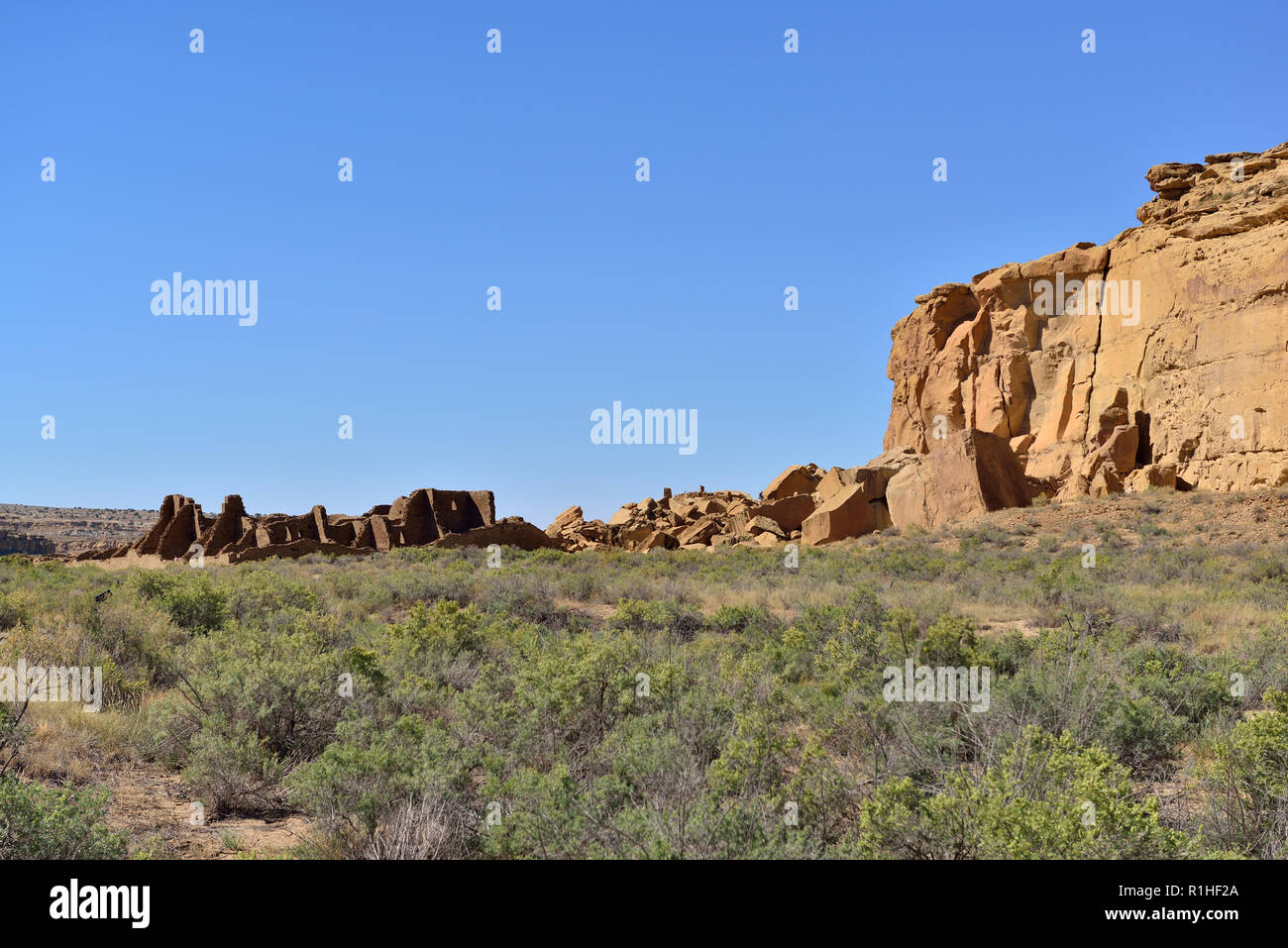 Pueblo Bonito, Chaco Canyon, Chaco Culture National Historical Park, New Mexico, USA 180926 69503 Stock Photo