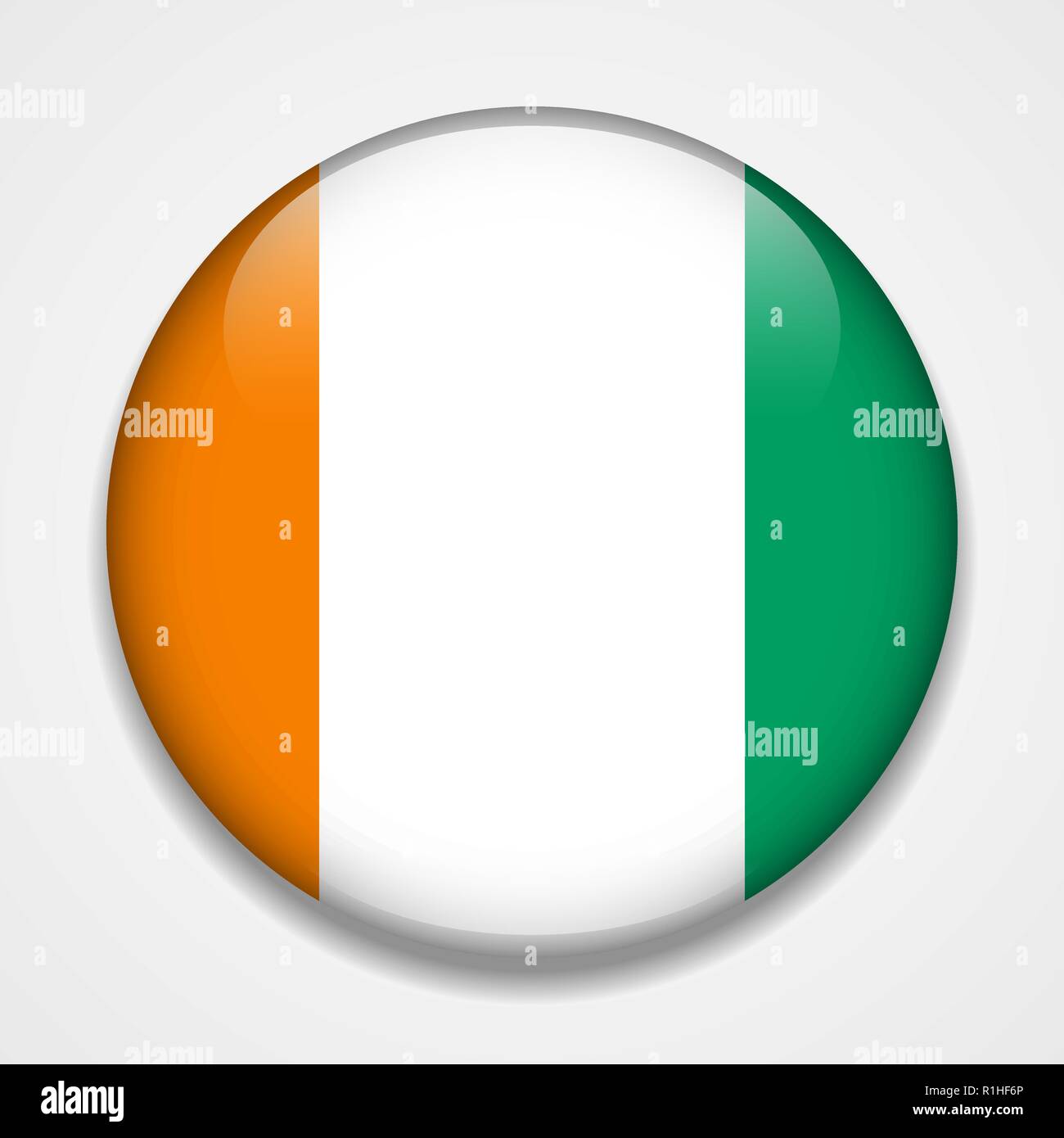 Round flag of Cote D'Ivoire Stock Photo - Alamy