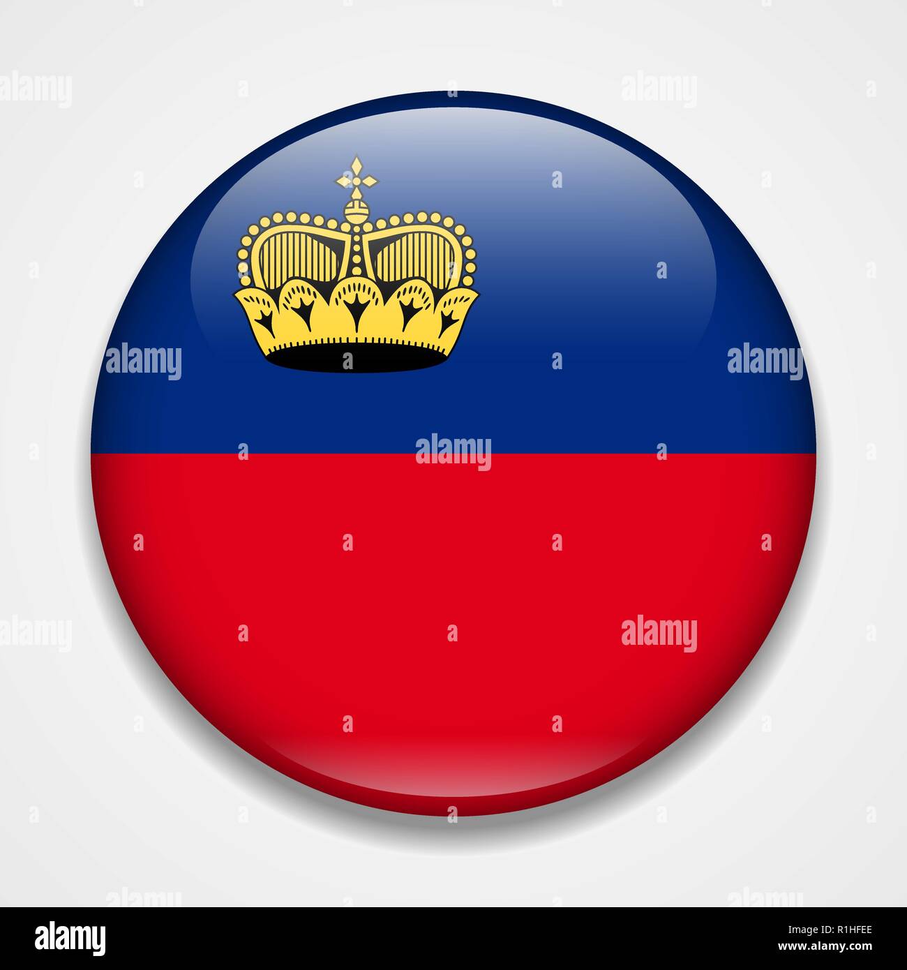 Liechtenstein official national flag Stock Vector Images - Alamy