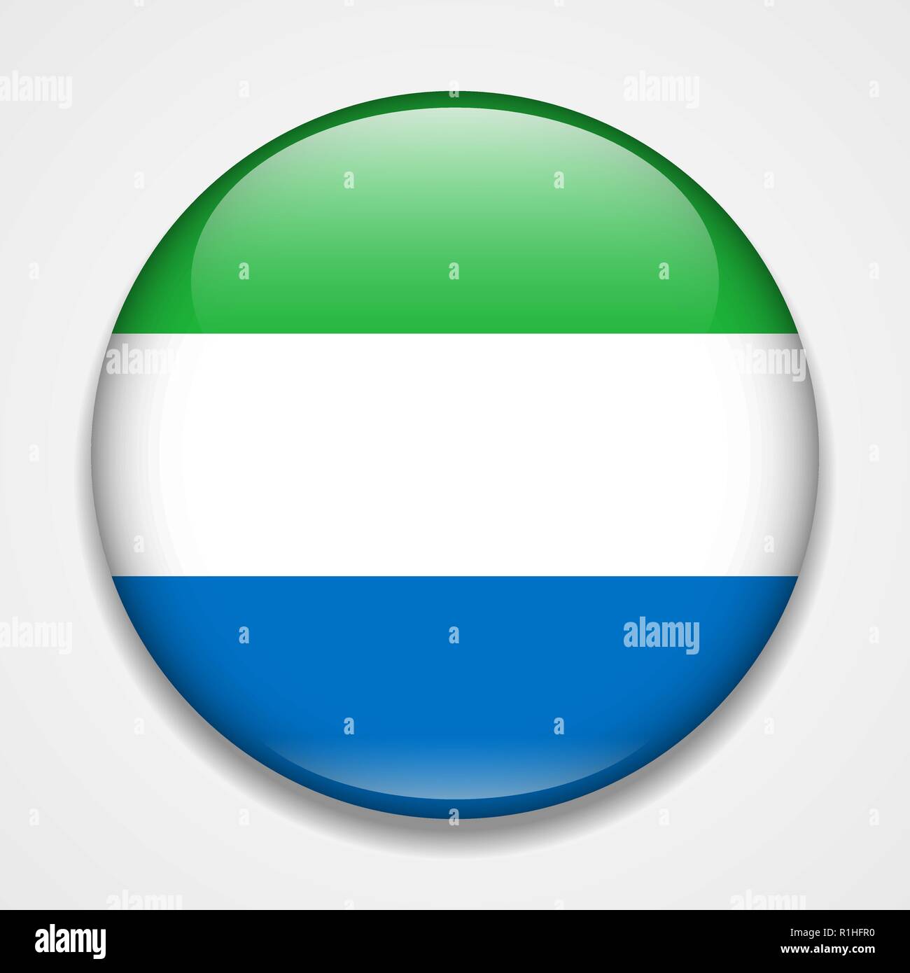 Flag of Sierra Leone. Round glossy badge Stock Vector Image & Art - Alamy