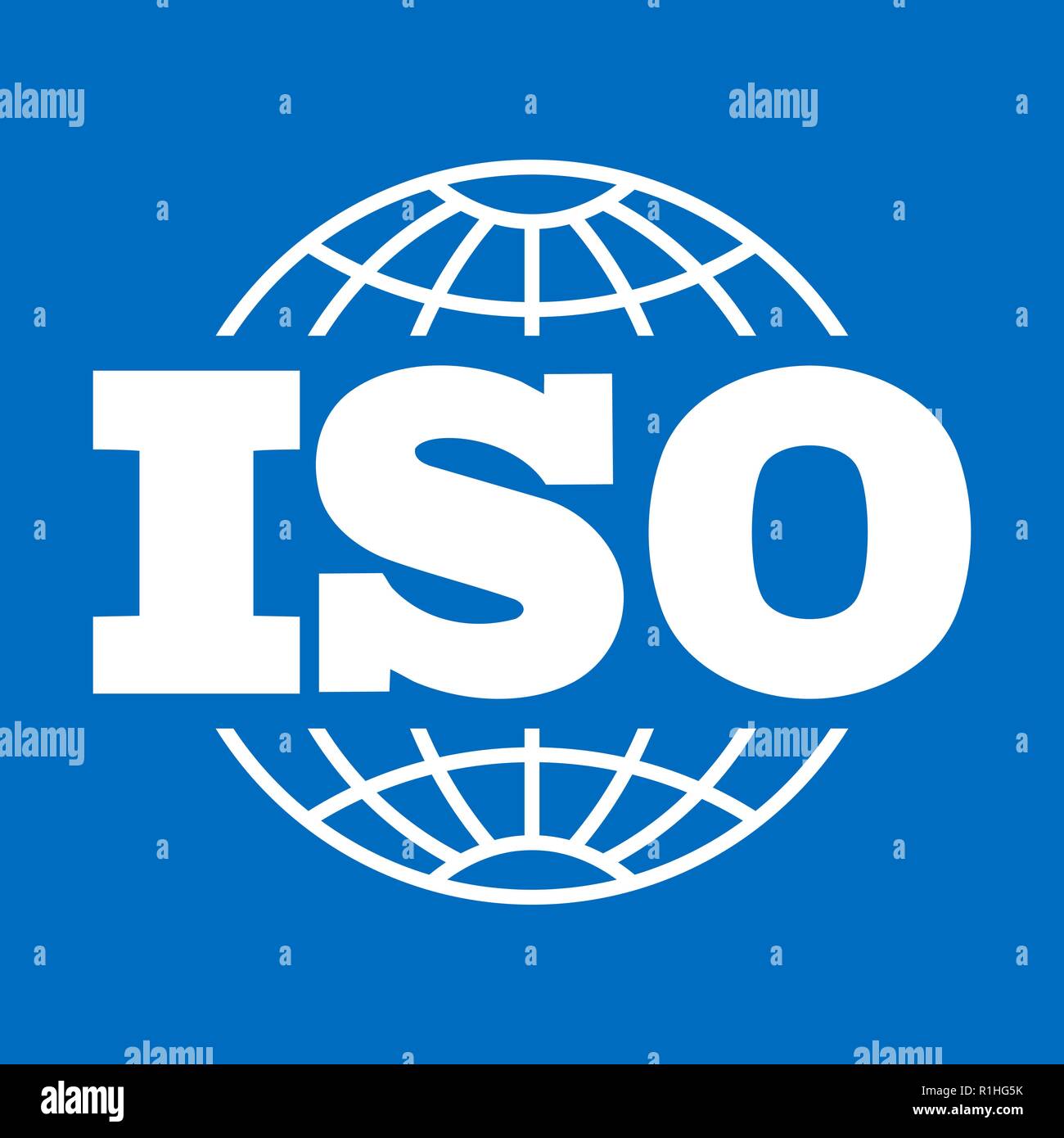 ISO icon. International Organization for Standardization sign, symbol