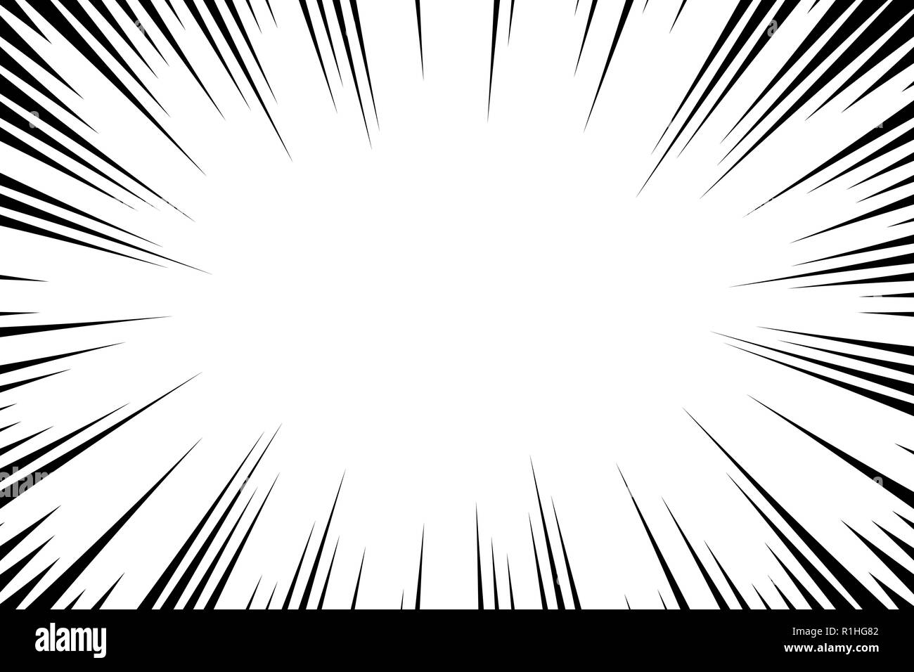 Radial line drawing. Action, speed lines, stripes for black manga book  template, Stock Vector, Vector And Low Budget Royalty Free Image. Pic.  ESY-058956245