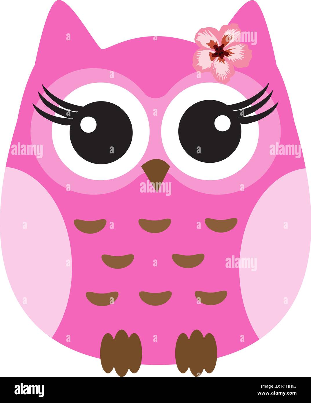 Download vector illustration of a cute baby owl Stock Vector Art ...