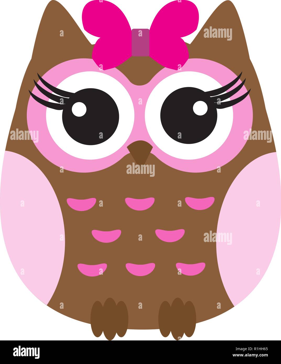 Download vector illustration of a cute baby owl Stock Vector Image ...