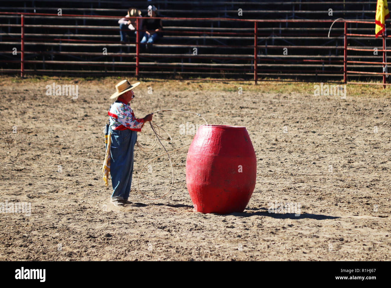 Rodeo clown at the Roy Rodeo in Roy, Washington Stock Photo Alamy