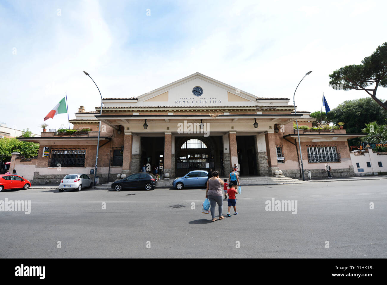 San Paolo station for the Roma - Lido railway line Stock Photo - Alamy