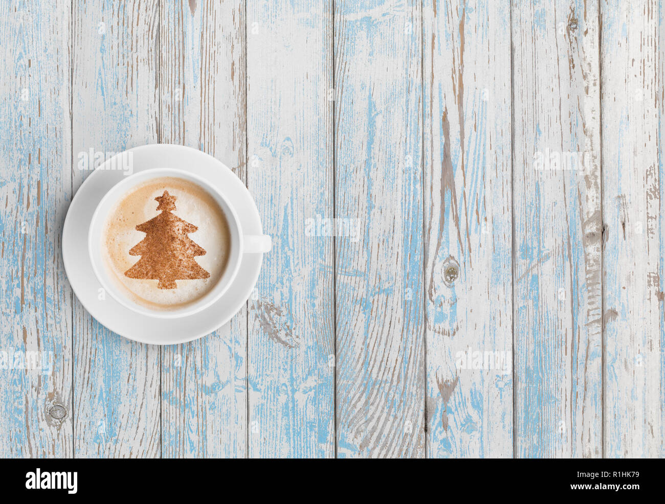 christmas coffee cup top view Stock Photo - Alamy