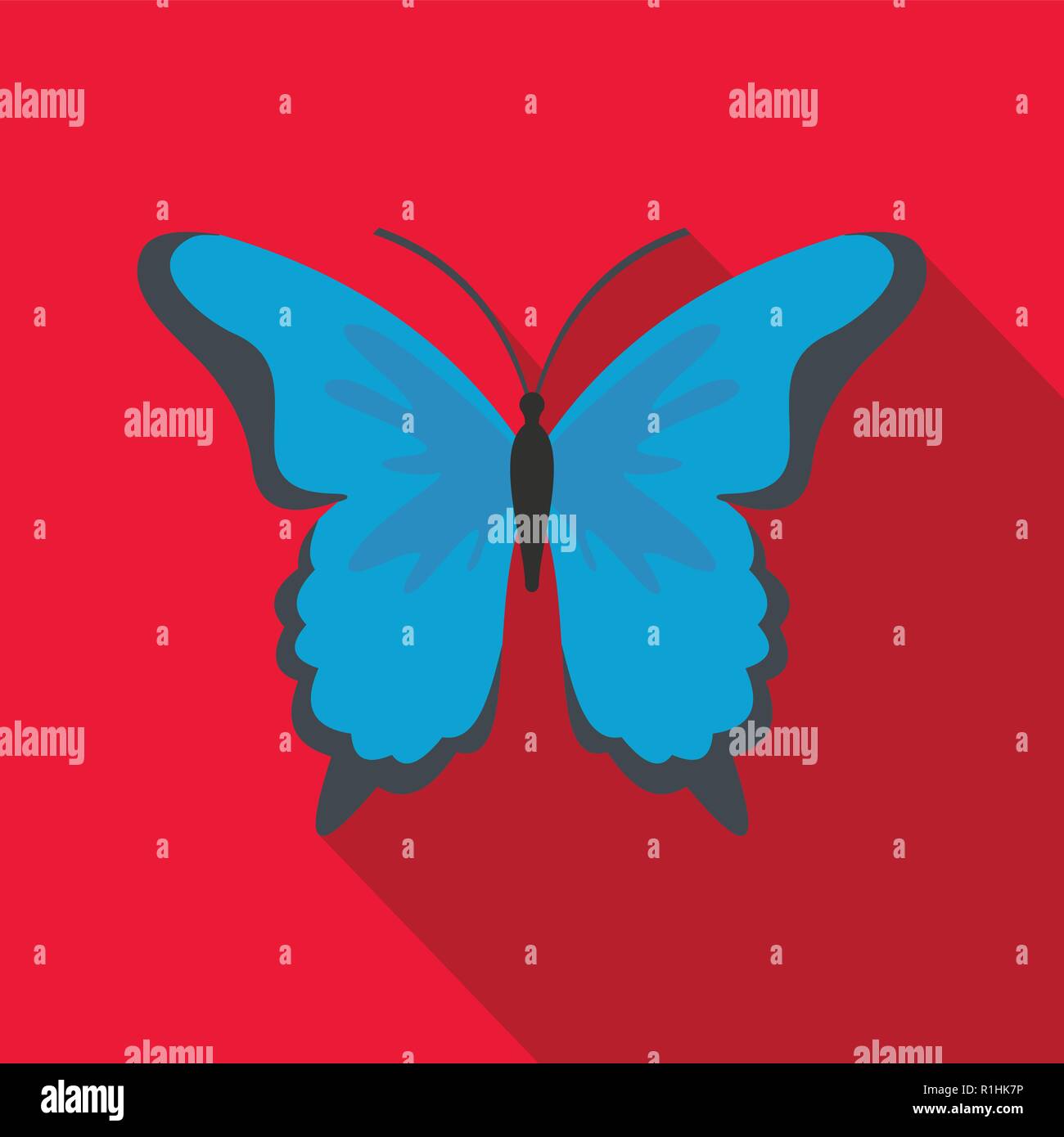 Insect butterfly icon. Flat illustration of insect butterfly vector ...