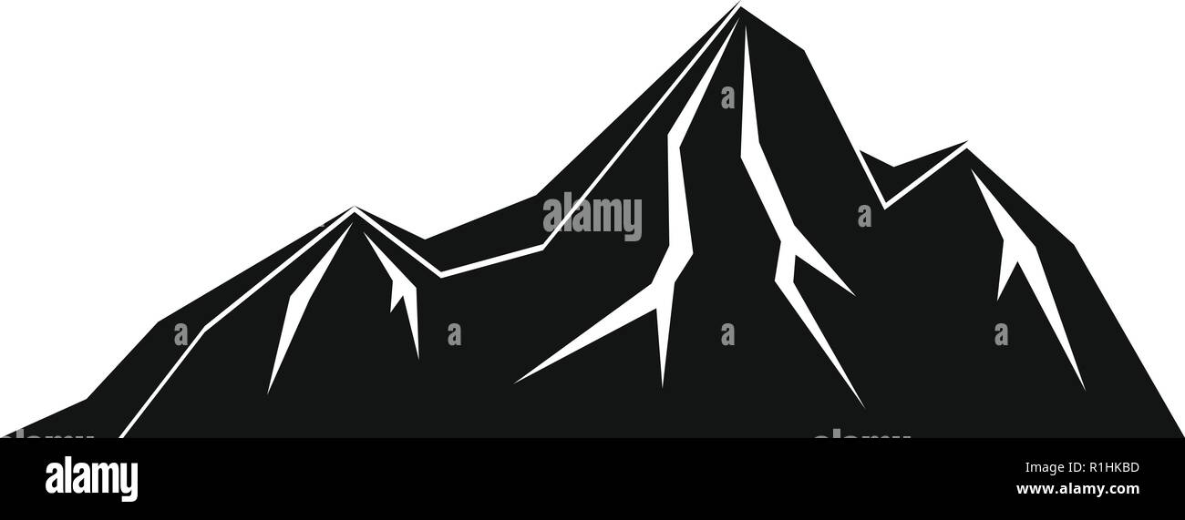 Tall mountain icon. Simple illustration of tall mountain vector icon ...