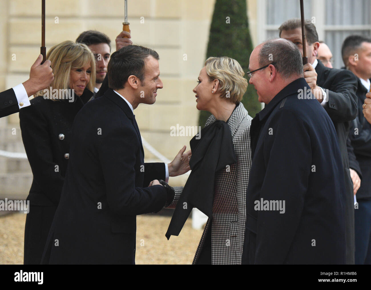 November 11 18 Paris France French President Emmanuel Macron L Greets Princess Charlene De Monaco At The Elysee Palace To Join The Armistice Day Commemoration Plus De 60 Chefs D Etat Et November 11 18 Paris France French President Emmanuel Macron L Greets Princess Charlene De Monaco At The Elysee Palace To Join The Armistice Day Commemoration Plus De 60 Chefs D Etat Et