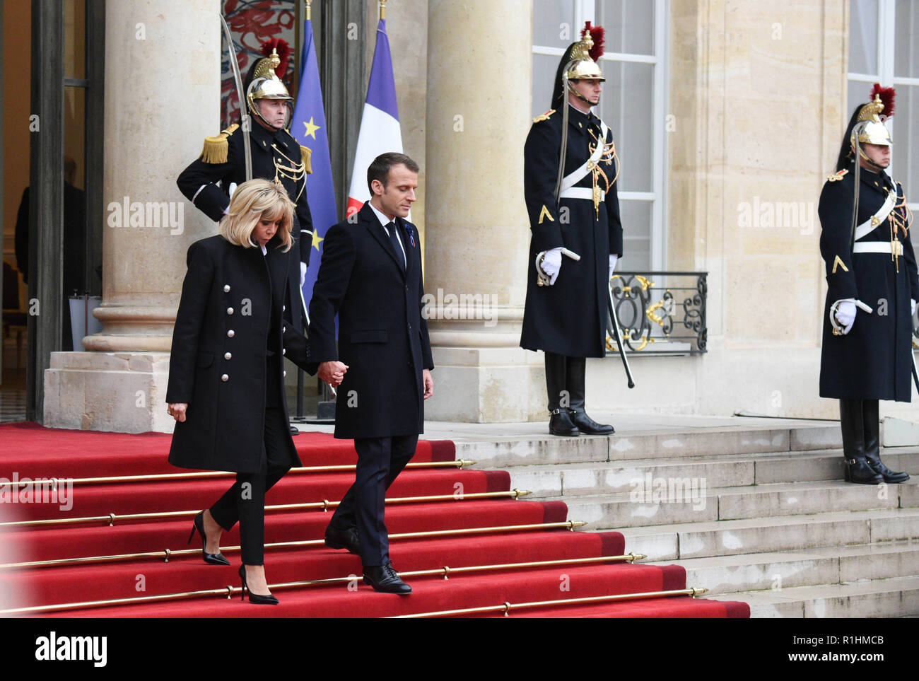 November 11 18 Paris France French President Emmanuel Macron And His Wife Brigitte Macron Prepare To Welcome Foreign Leaders To Join The Armistice Day Commemoration Plus De 60 Chefs D Etat Et
