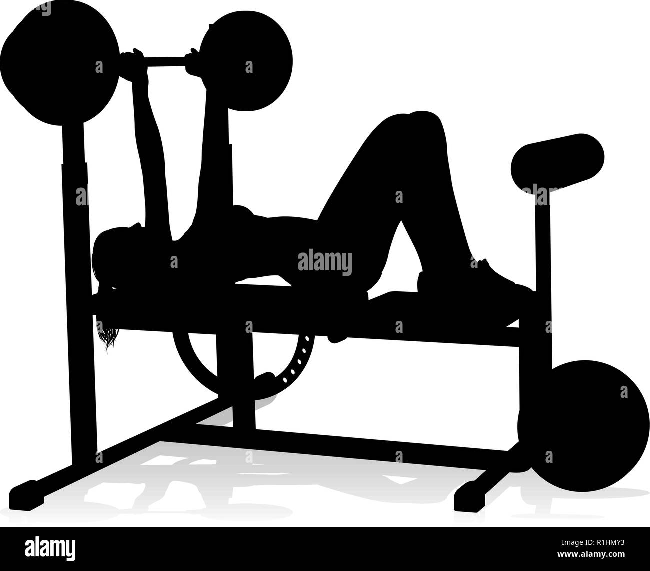 Bench press Stock Vector Images - Alamy