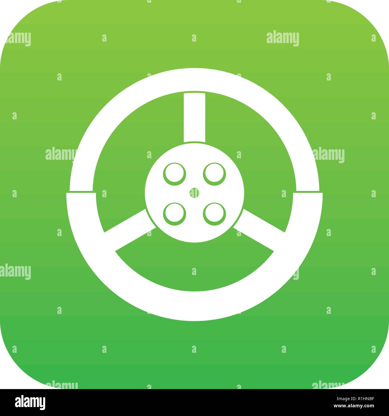 Steering wheel icon digital green Stock Vector Image & Art Alamy