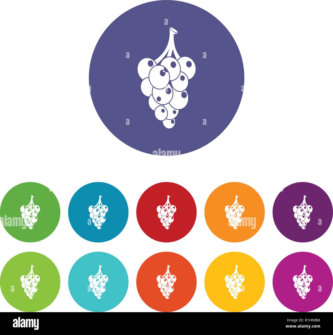Grape icons set vector color Stock Vector Image & Art - Alamy