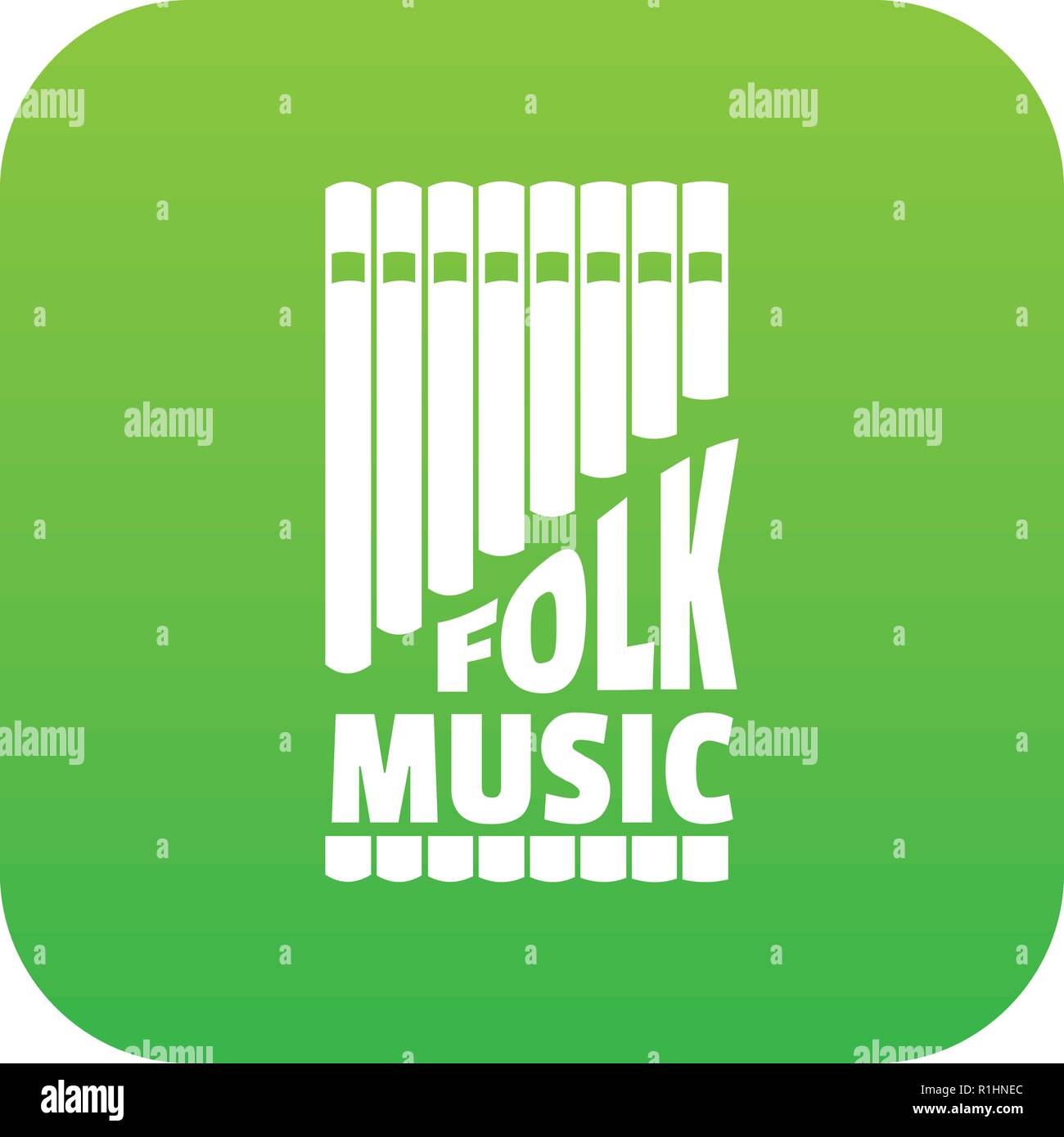 Flute pan icon green vector Stock Vector Image & Art - Alamy