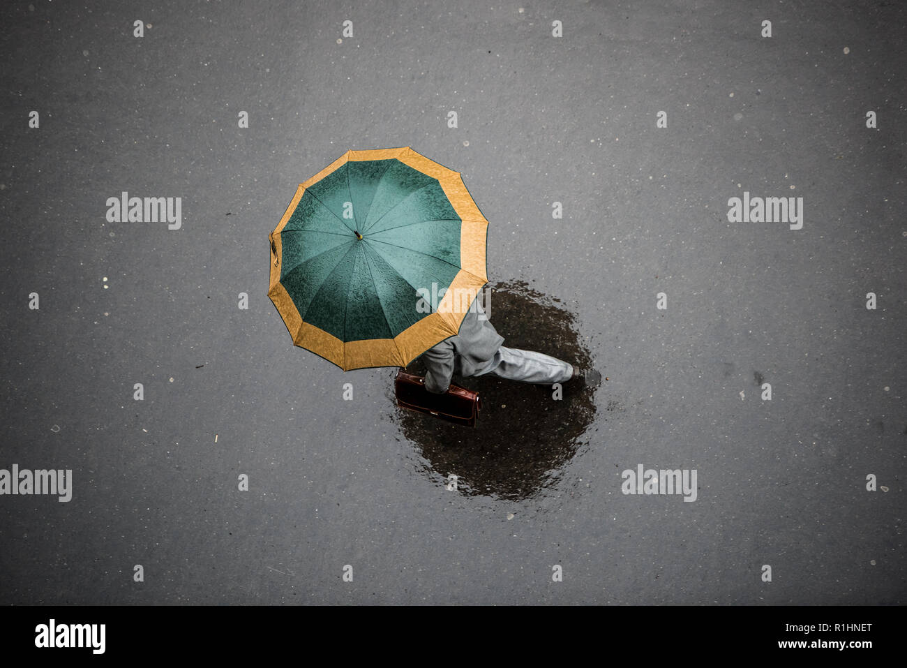 Rain umbrella people silhouette hires stock photography and images Alamy