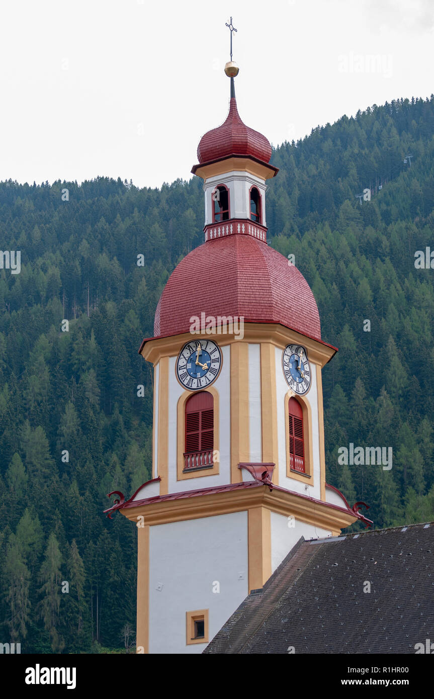 St. George church, build in 1768, Neustift, Stubaital - Stubai valley, Tyrol, Austria Stock Photo