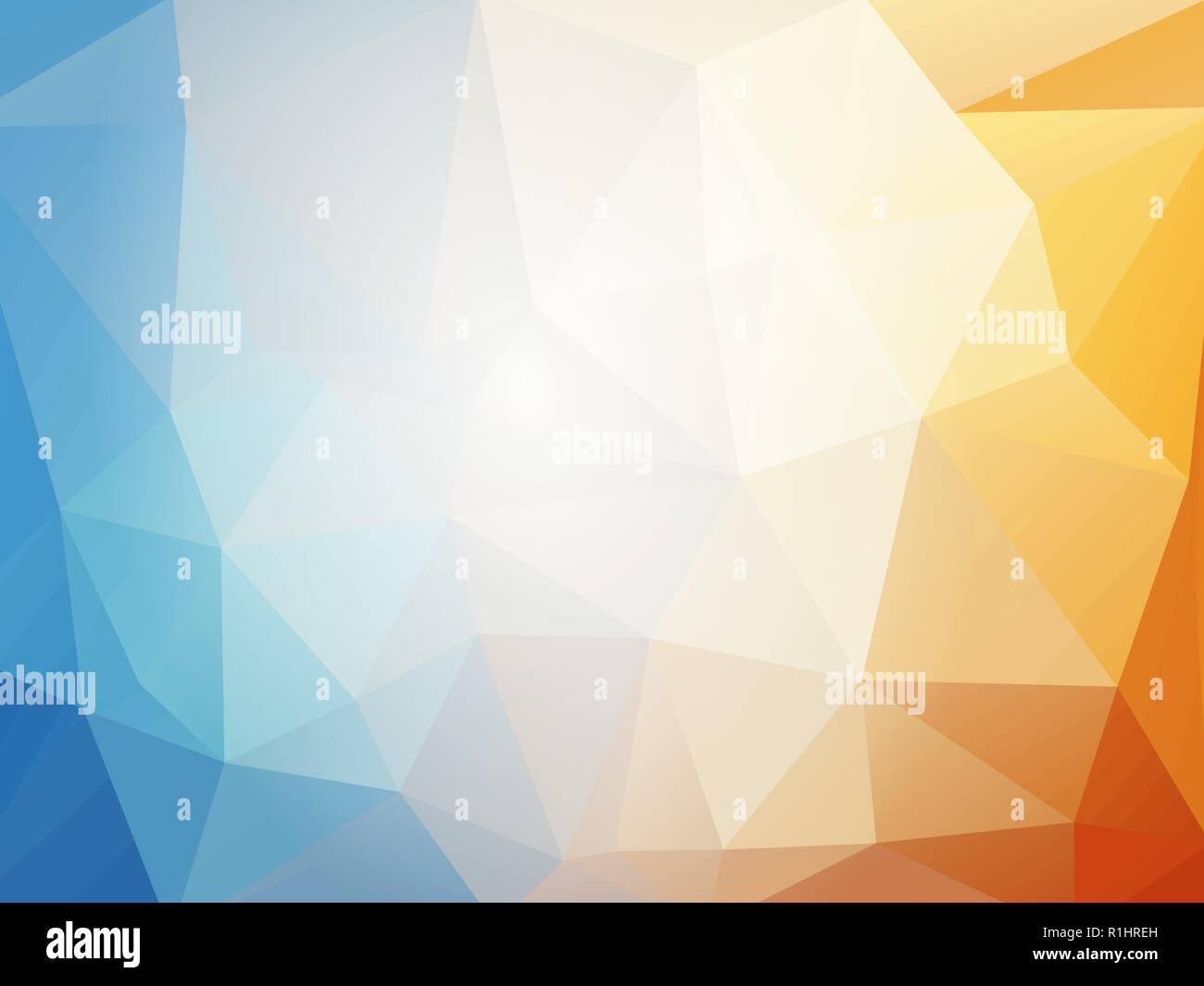 orange blue summer geometric mosaic background Stock Vector