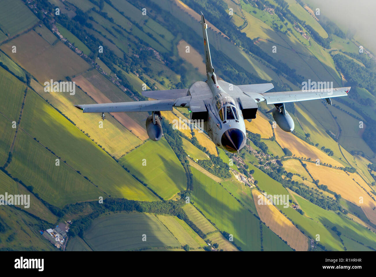 German Air Force, Panavia Tornado in flight Photographed at Royal International Air Tattoo (RIAT) Stock Photo