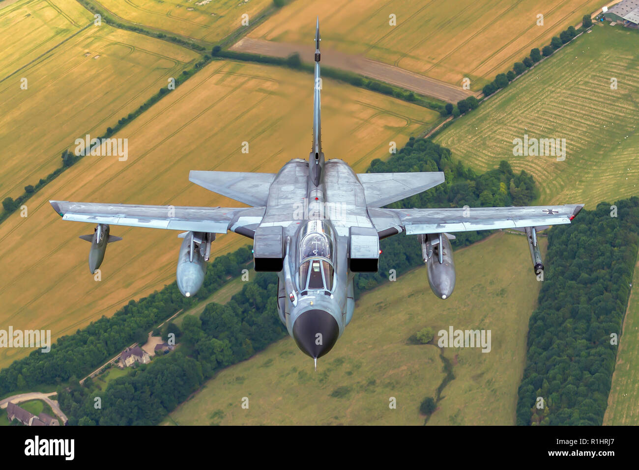 German Air Force, Panavia Tornado in flight Photographed at Royal International Air Tattoo (RIAT) Stock Photo