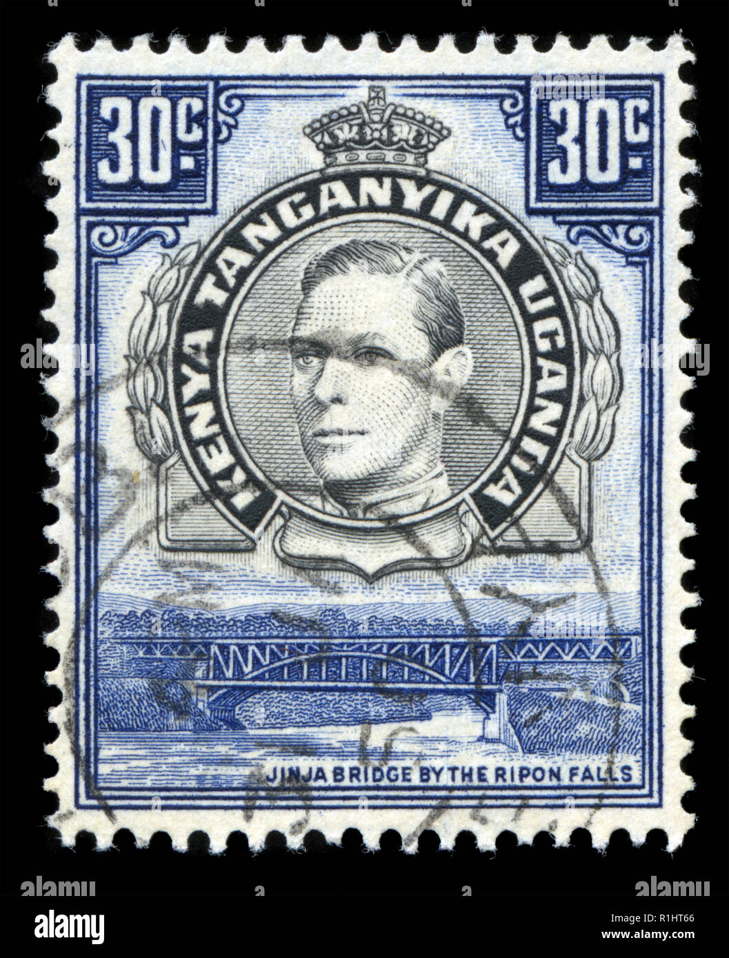 Postage stamp from British East Africa (Kenya, Uganda, Tanganika) in the King VI series