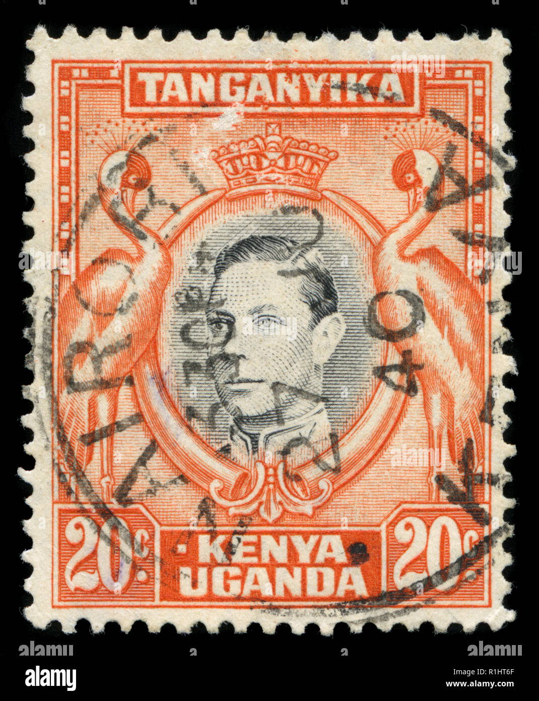 Postage stamps from British East Africa (Kenya, Uganda, Tanganika) in