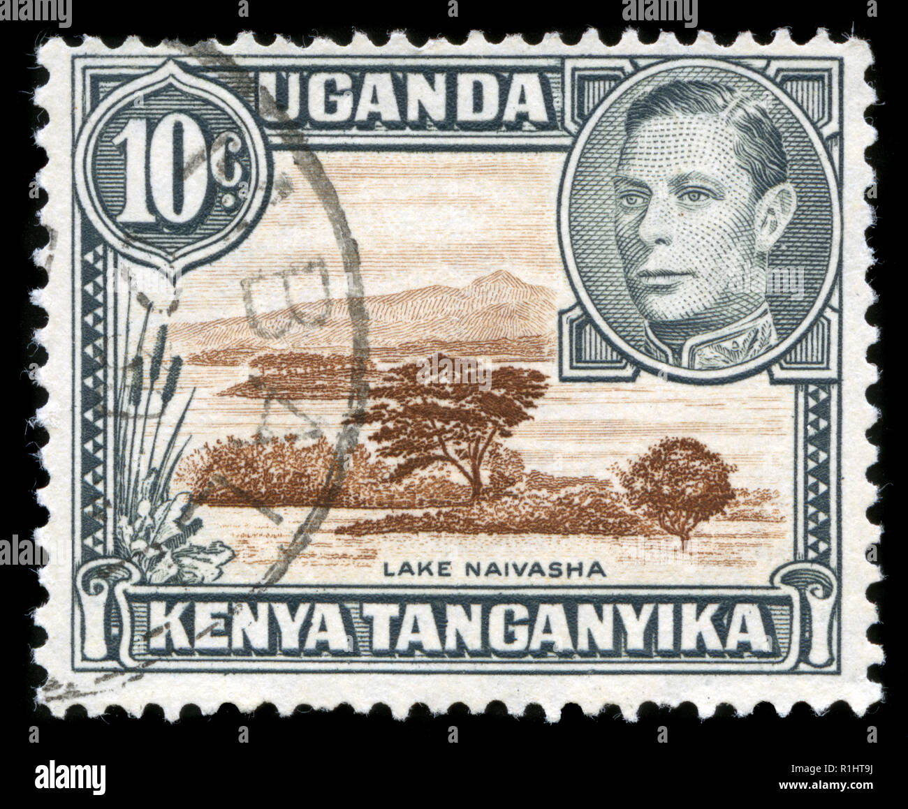 Postage stamps from British East Africa (Kenya, Uganda, Tanganika) in